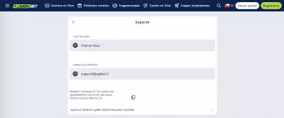 JugaBet Chile - Apoyo